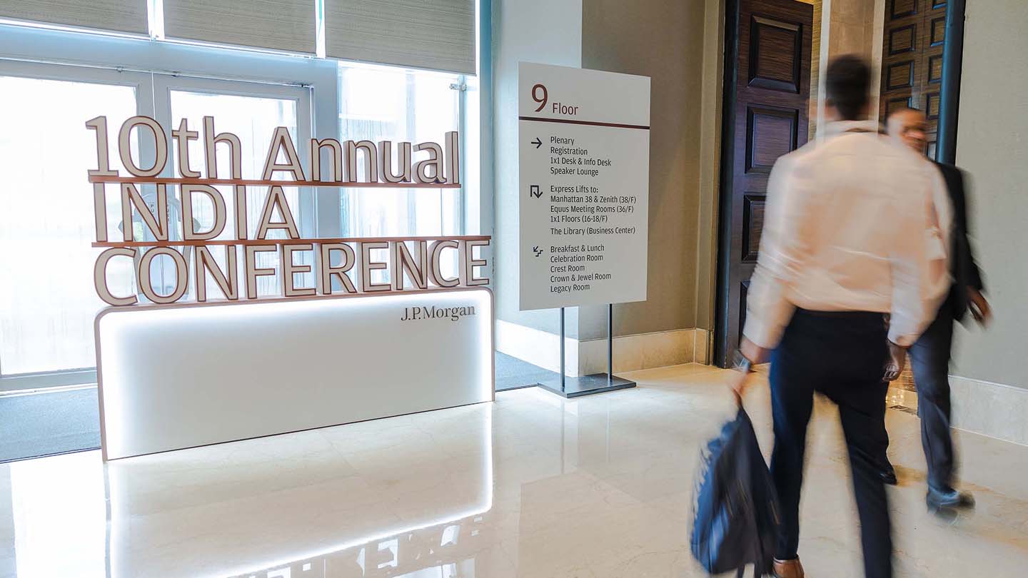 Overhead view of conference